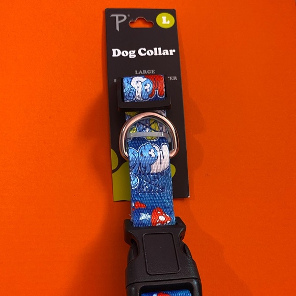 Perri's Size L Dog Collar SMURF’S Cartoon Adjustable Collar 15"-23.5” NWT - Picture 1 of 3
